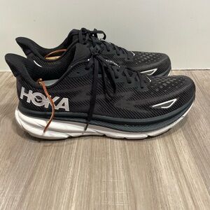 Hoka  One Mens Clifton 9 1127895 Black Running Walking Gym Shoes Size 13D